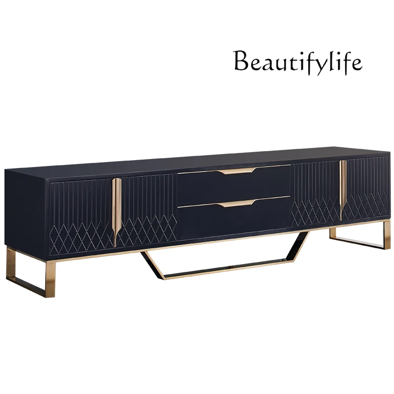 Modern light luxury TV cabinet coffee table combination living room simple white Nordic stainless steel floor cabinet
Modern light luxury TV cabinet coffee table combination living room simple white Nordic stainless steel floor cabinet
