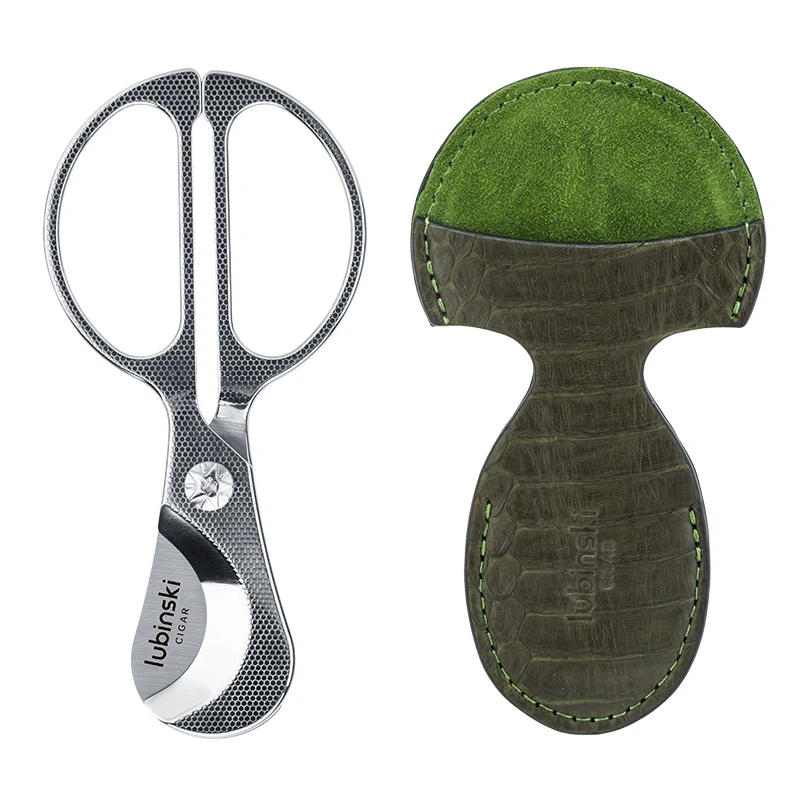 Luxury Lubinski INOX Stainless Steel Sharp Creative Silver Gloss Finish Scissors With Gift Box Leahter Case Cigar Cutter CT-041
Luxury Lubinski INOX Stainless Steel Sharp Creative Silver Gloss Finish Scissors With Gift Box Leahter Case Cigar Cutter CT-041