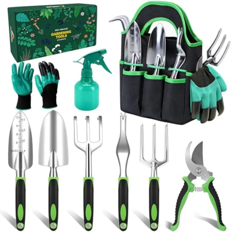 Garden Tools Set - Rust-Proof Aluminum Gardening Tools Set with Organizer Handbag, Durable Garden Tool Set - Gardening Gifts fo
Garden Tools Set - Rust-Proof Aluminum Gardening Tools Set with Organizer Handbag, Durable Garden Tool Set - Gardening Gifts fo