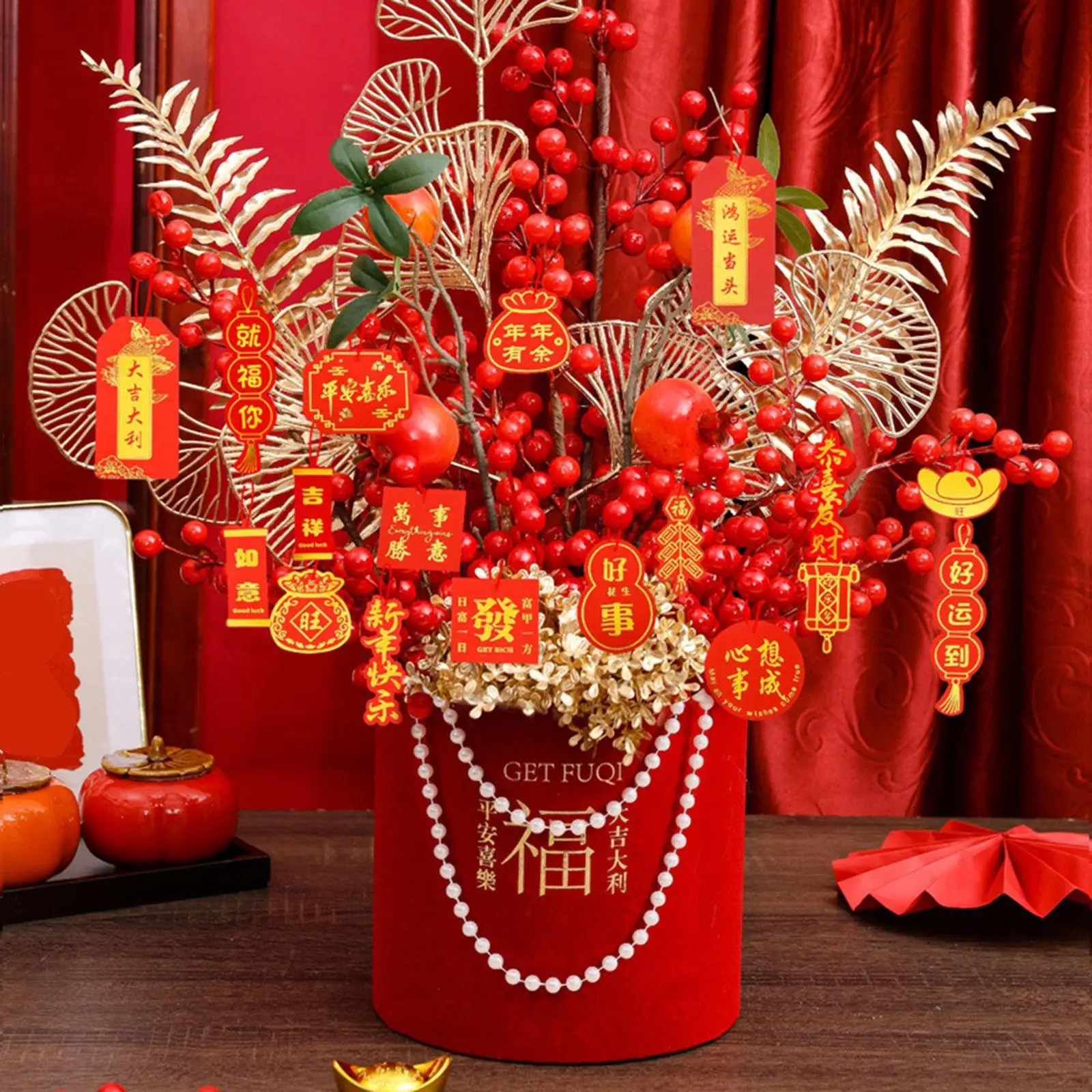 2025 Chinese New Year Artificial Plant Lucky Bucket Decorative Handmade Height 62cm for Home Arrangement Lightweight Versatile
2025 Chinese New Year Artificial Plant Lucky Bucket Decorative Handmade Height 62cm for Home Arrangement Lightweight Versatile