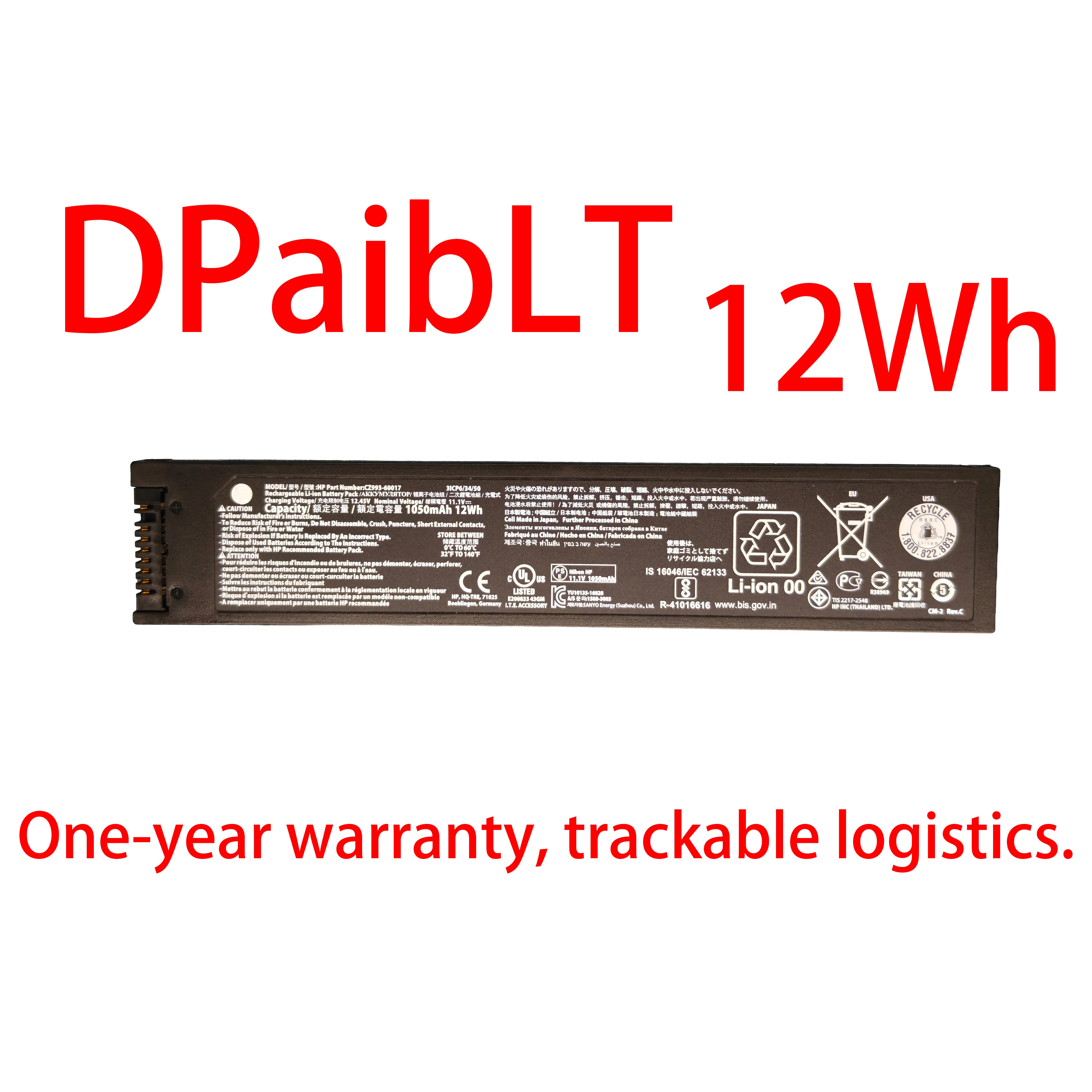 DPaibLT NEW 11.1V 12Wh 1050mAh CZ993-60017 BATTERY For HP OfficeJet 200 250 Mobile Printe
DPaibLT NEW 11.1V 12Wh 1050mAh CZ993-60017 BATTERY For HP OfficeJet 200 250 Mobile Printe