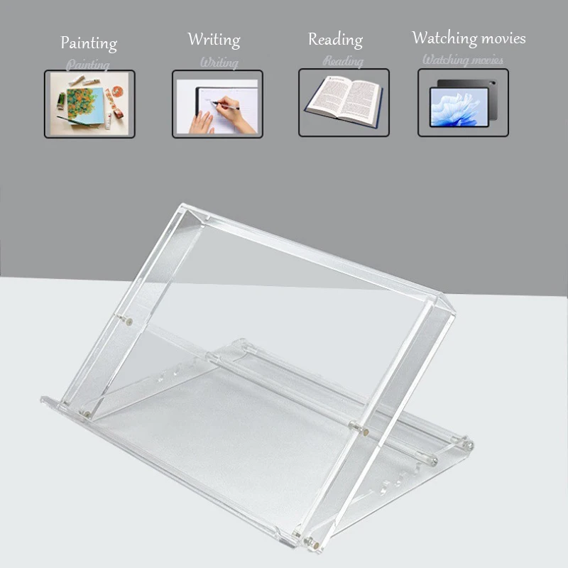 Прозрачный акриловый держатель для книг для чтения, настольная подставка для хранения, складная и угловая для мольберта для учебников, подставка для письма
Прозрачный акриловый держатель для книг для чтения, настольная подставка для хранения, складная и угловая для мольберта для учебников, подставка для письма