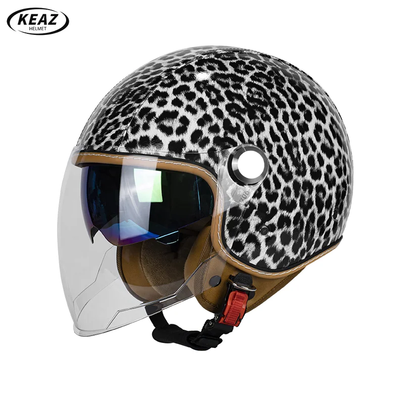 Новый белый леопардовый принт 3/4, мотоциклетный шлем с открытым лицом и длинными линзами, ветрозащитный и непромокаемый для ежедневной безопасности езды
Новый белый леопардовый принт 3/4, мотоциклетный шлем с открытым лицом и длинными линзами, ветрозащитный и непромокаемый для ежедневной безопасности езды
