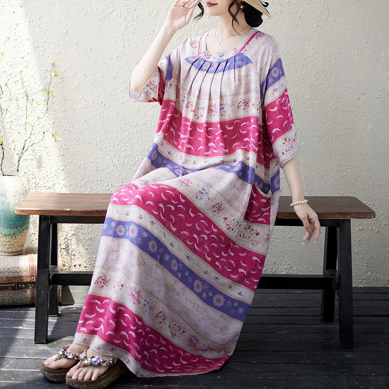 2026 Women Dresses Summer O-Neck Floral Print Boho Beach Dress Short Sleeve A Line Dress Wrap Sundress Robe
2026 Women Dresses Summer O-Neck Floral Print Boho Beach Dress Short Sleeve A Line Dress Wrap Sundress Robe