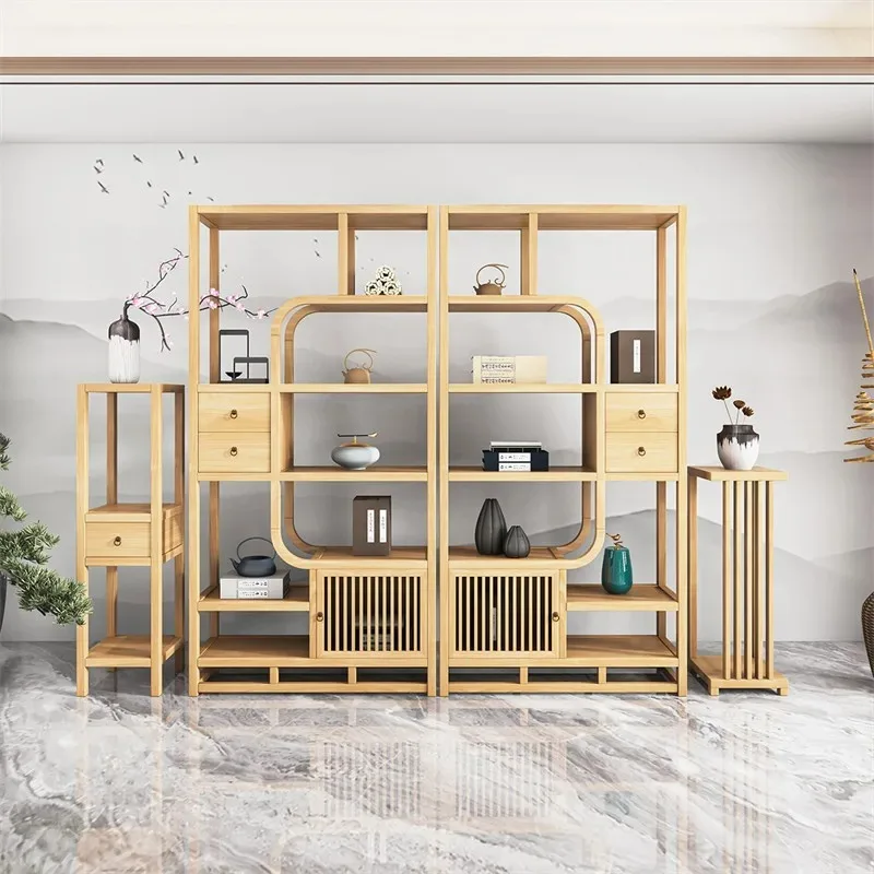 New Chinese solid wood Bogu rack, antique ornament display rack, living room partition display cabinet
New Chinese solid wood Bogu rack, antique ornament display rack, living room partition display cabinet