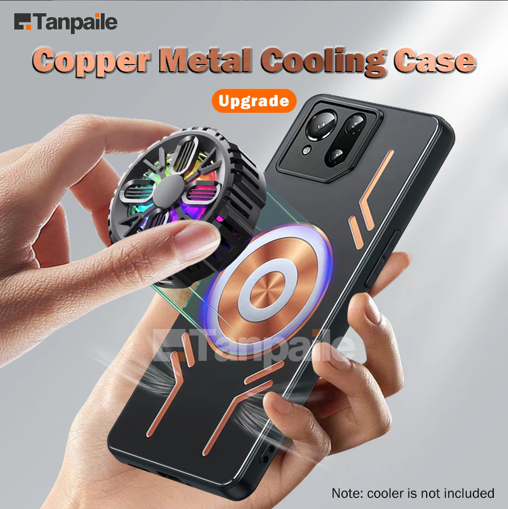 for Asus ROG Phone 9 ROG9 Pro Copper Metal Cooling Case, Shockproof Gaming Bumper Heat Dissipation Aluminum Phone Back Funda
for Asus ROG Phone 9 ROG9 Pro Copper Metal Cooling Case, Shockproof Gaming Bumper Heat Dissipation Aluminum Phone Back Funda