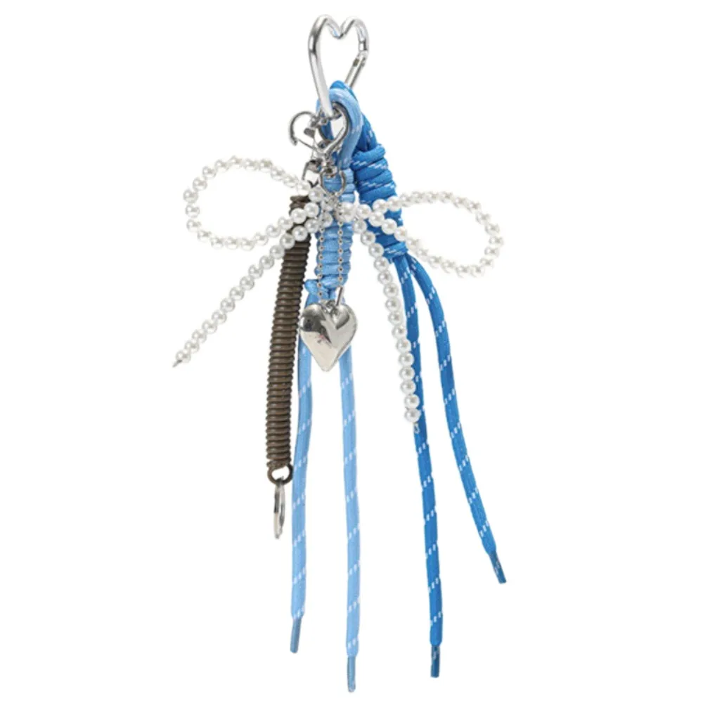 Cute Glossy Leather Pearl Bow Keyring Y2k Long Tassel 3D Bowknot Keychain Bag Charms Handmade Bag Purse Decor Daily 
Cute Glossy Leather Pearl Bow Keyring Y2k Long Tassel 3D Bowknot Keychain Bag Charms Handmade Bag Purse Decor Daily