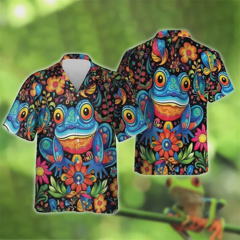 Frog 3d Print Shirts Men Fashion Hawaiian Shirt Short Sleeve Casual Beach Shirts Single-Breasted Blouses Men's Clothing Camisa
Frog 3d Print Shirts Men Fashion Hawaiian Shirt Short Sleeve Casual Beach Shirts Single-Breasted Blouses Men's Clothing Camisa