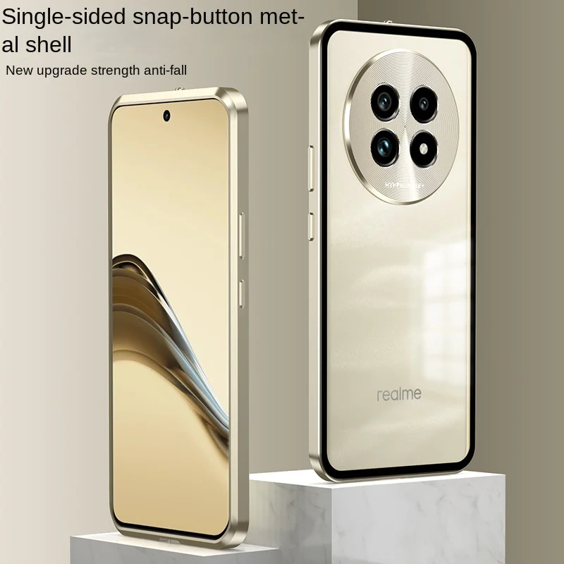 For realme13pro plus phone case metal drop snap design PC frosted rear cover protective case aluminum frame Half-Wrapped Case
For realme13pro plus phone case metal drop snap design PC frosted rear cover protective case aluminum frame Half-Wrapped Case