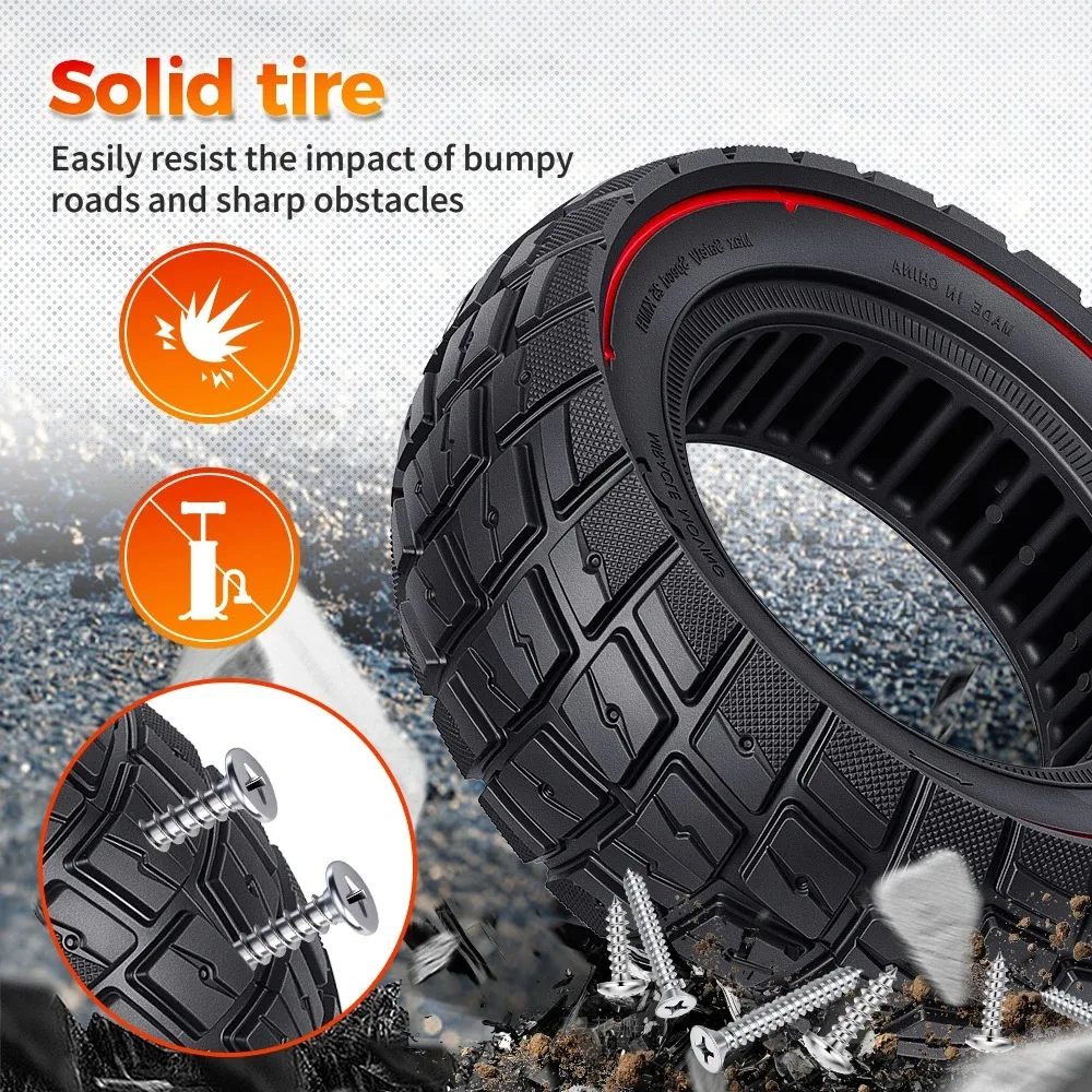 90/65-6.5 Non-PnFor Eumatic TirFor E for 6.5 Inch For E-ScootFor Er WhFor EFor Els with ConsistFor Ent Load Distribution
90/65-6.5 Non-PnFor Eumatic TirFor E for 6.5 Inch For E-ScootFor Er WhFor EFor Els with ConsistFor Ent Load Distribution