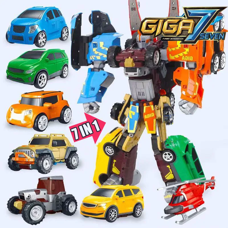 GIGA 7 Integration 7 in 1 Cars Combiner Robot Korean Toy Car Plane Action Figure ABS 44CM Transformation Model Gift
GIGA 7 Integration 7 in 1 Cars Combiner Robot Korean Toy Car Plane Action Figure ABS 44CM Transformation Model Gift