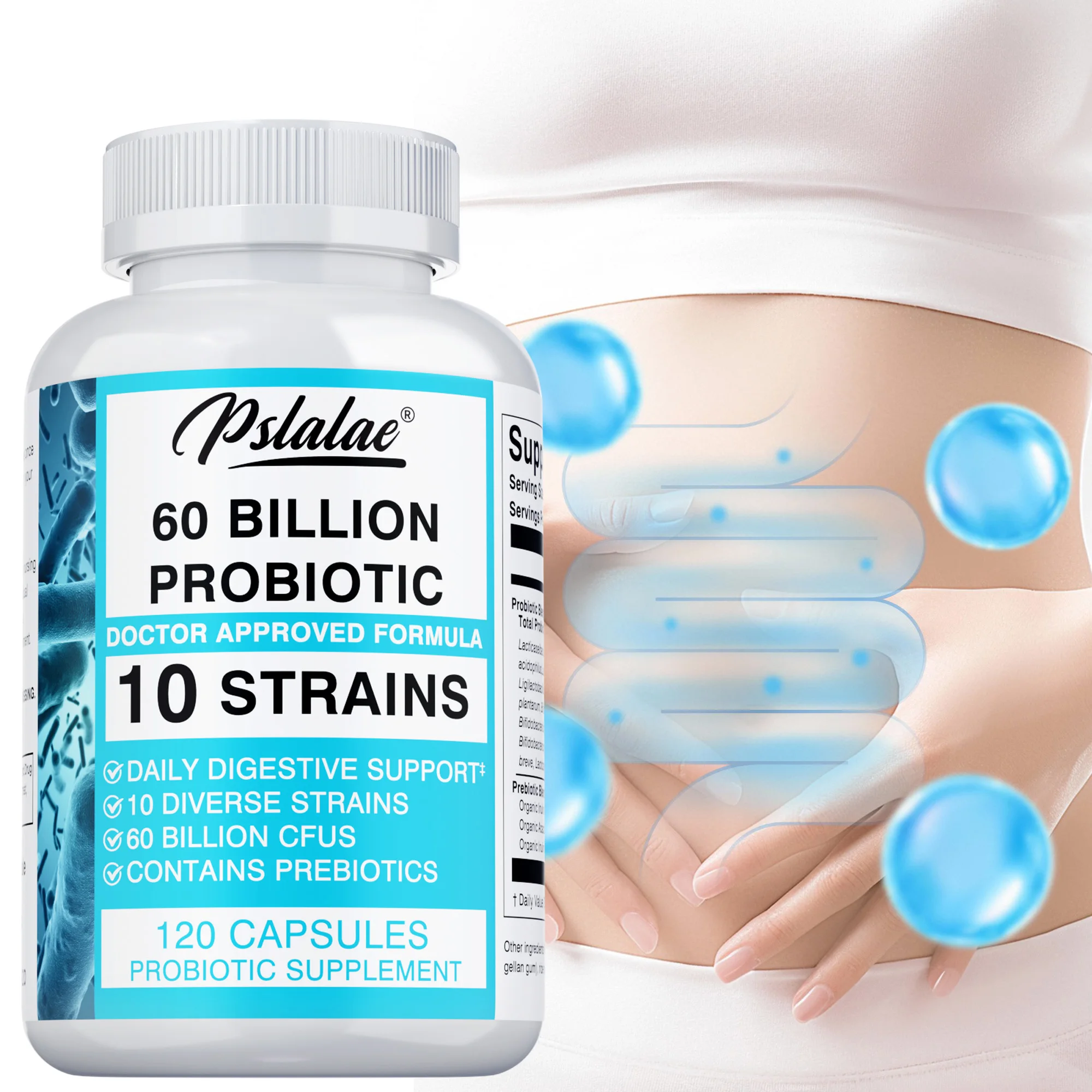 Probiotics 60 Billion CFU - 10 Strains Organic Prebiotics Immune, Digestive Gut Health Support Occasional Constipation Diarrhea
Probiotics 60 Billion CFU - 10 Strains Organic Prebiotics Immune, Digestive Gut Health Support Occasional Constipation Diarrhea