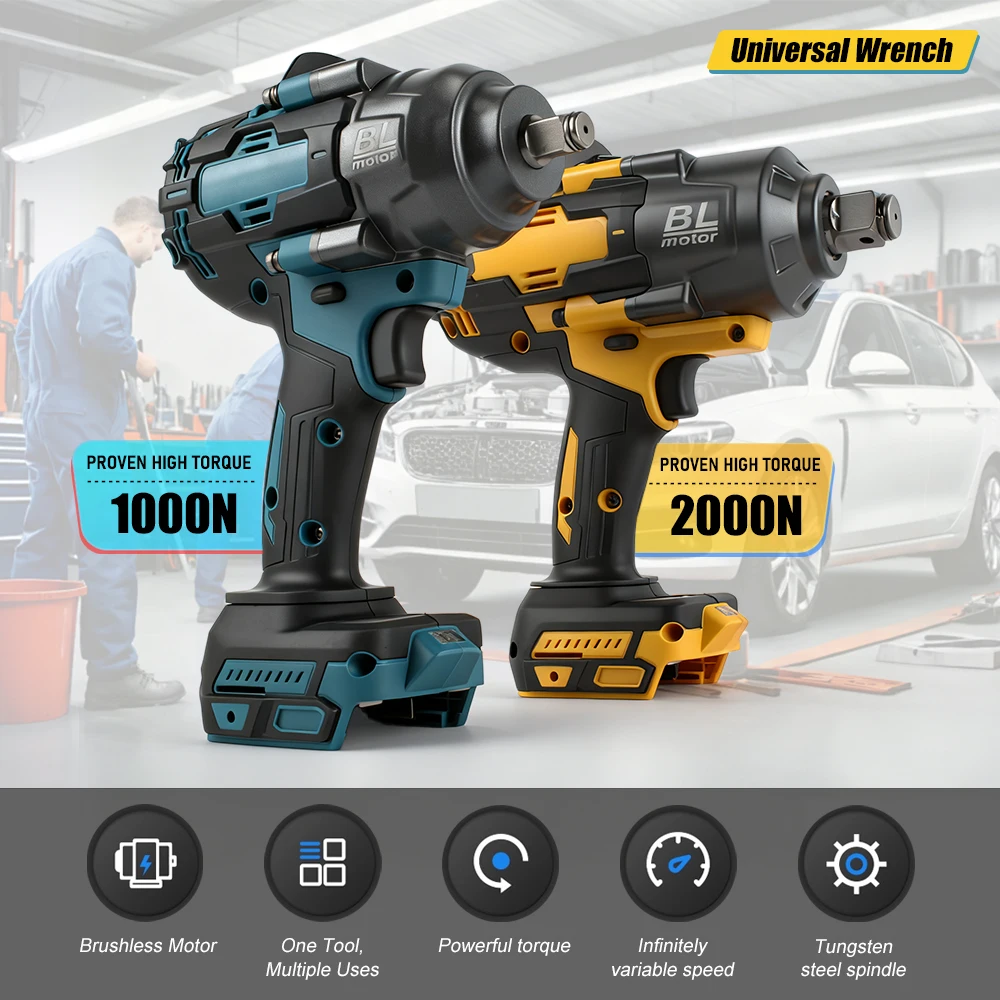 21V Cordless Impact Wrench Brushless Electric Impact Wrench High Power High Torque Wrench Auto Repair Power Tools (No Battery)
21V Cordless Impact Wrench Brushless Electric Impact Wrench High Power High Torque Wrench Auto Repair Power Tools (No Battery)