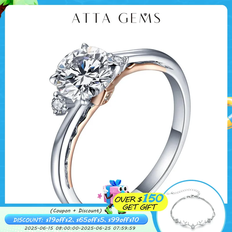 ATTAGEMS 925 Silver 18K Rose Gold Plated Rings For Women Sparkling Moisssanite Diamond Wedding Band Anniversary Fine Jewelry
ATTAGEMS 925 Silver 18K Rose Gold Plated Rings For Women Sparkling Moisssanite Diamond Wedding Band Anniversary Fine Jewelry