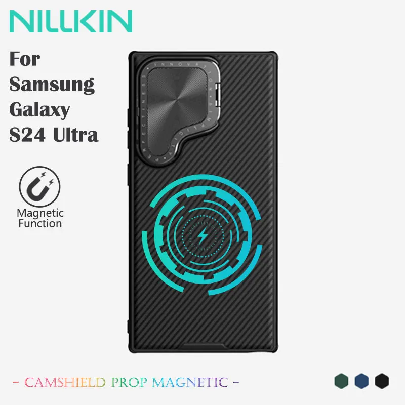Nillkin Magnetic Case for Samsung Galaxy S24 Ultra, Flip Lens Cover WIth Kickstand, MagSafe, Anti-Drop, Plain, TPU+PC Protection
Nillkin Magnetic Case for Samsung Galaxy S24 Ultra, Flip Lens Cover WIth Kickstand, MagSafe, Anti-Drop, Plain, TPU+PC Protection