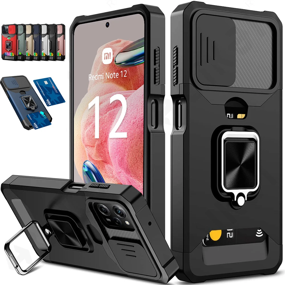 Case for Xiaomi Redmi Note 12 11S 11 Lite Pro Poco X5 Pro Card Holder Slot Military Wallet Slide Camera Grade Case
Case for Xiaomi Redmi Note 12 11S 11 Lite Pro Poco X5 Pro Card Holder Slot Military Wallet Slide Camera Grade Case