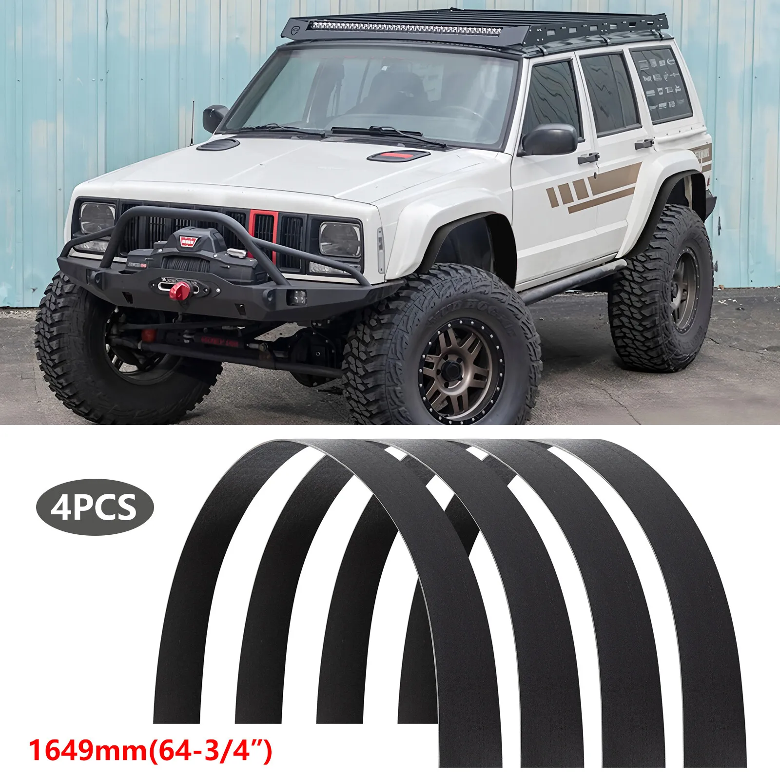 For Jeep Cheroke Set of 4 Fender Flares Flexible Extra Wide Wheel Arch Body Kit
For Jeep Cheroke Set of 4 Fender Flares Flexible Extra Wide Wheel Arch Body Kit