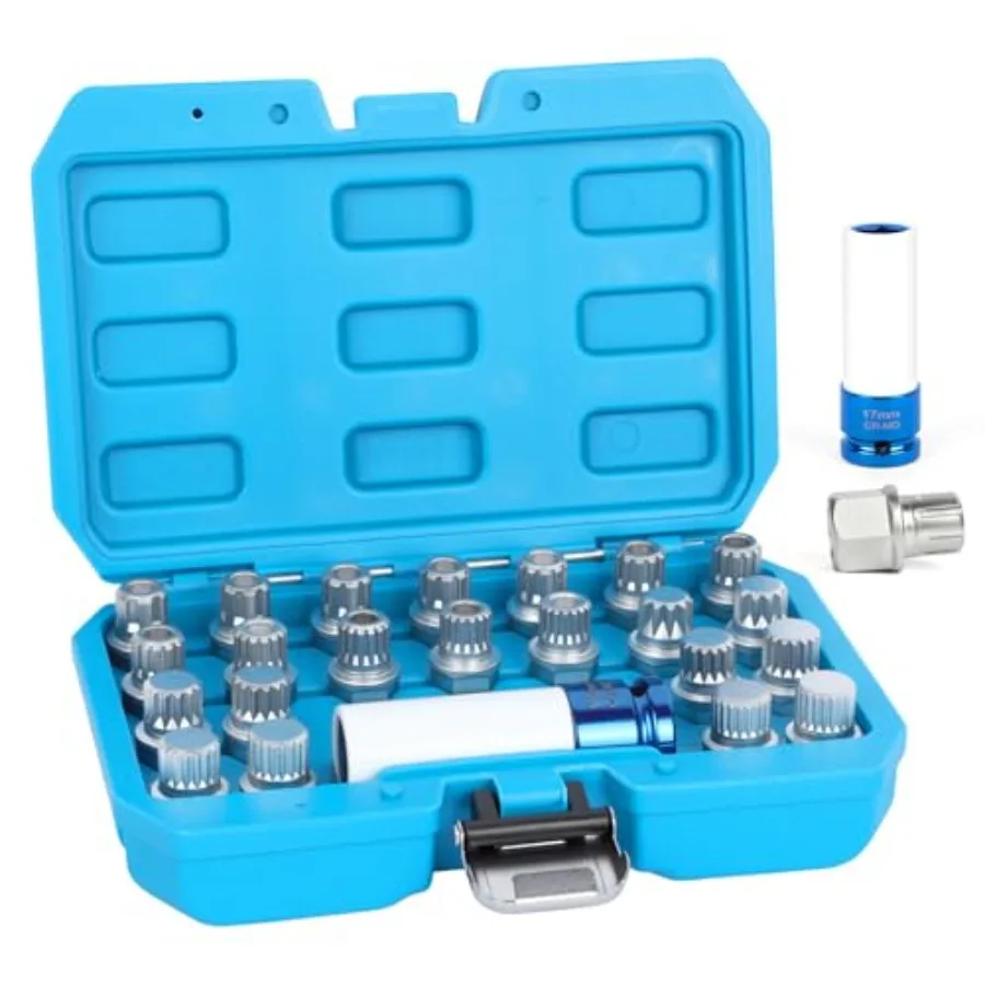 Wheel Lock Lug Nut Remover Kit Automotive Wheel Anti-Theft Screw Removal Key Socket Set with Adapter Compatible with
Wheel Lock Lug Nut Remover Kit Automotive Wheel Anti-Theft Screw Removal Key Socket Set with Adapter Compatible with