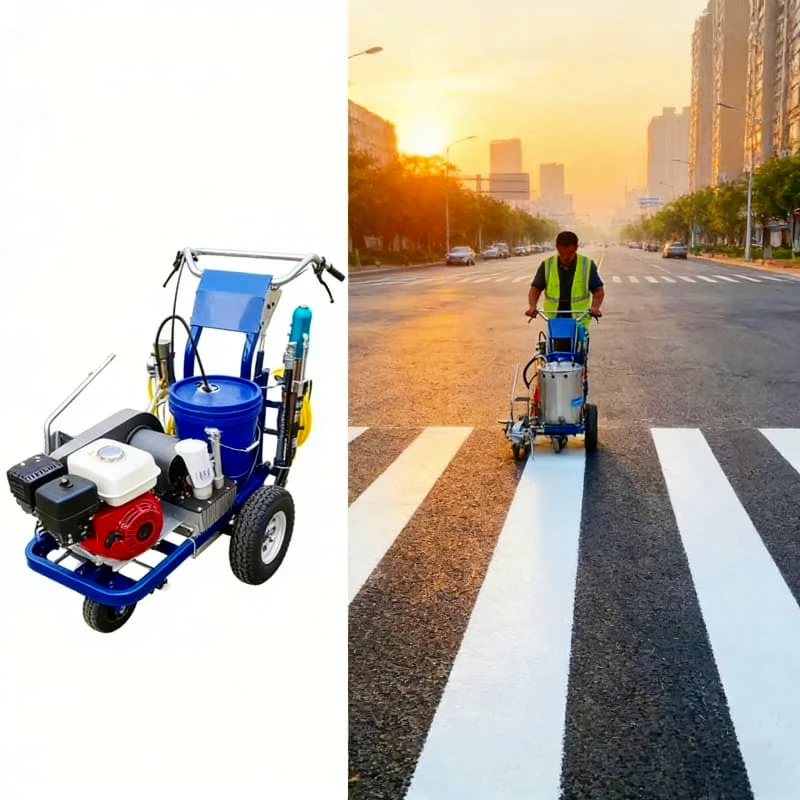 Portable Road Marking Machine Hand Operated Line Marking Machine Compact Design Road Safety Marking High Accuracy Customized