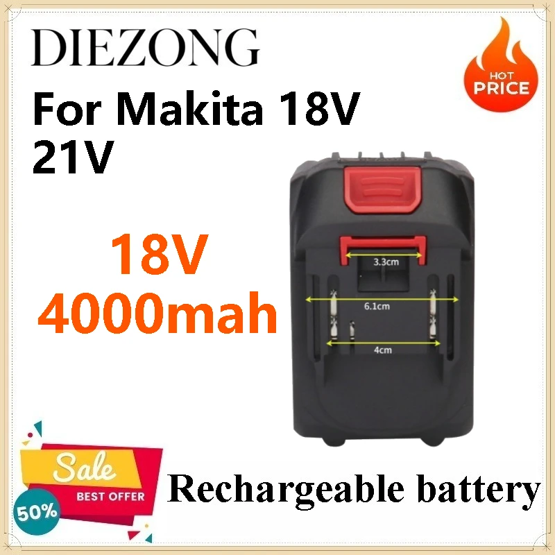 18V 4000mAh Rechargeable Batteries for Makita Power Tool Wrenches Angle Grinders Electric Drills Car Washing Gun Blower
18V 4000mAh Rechargeable Batteries for Makita Power Tool Wrenches Angle Grinders Electric Drills Car Washing Gun Blower