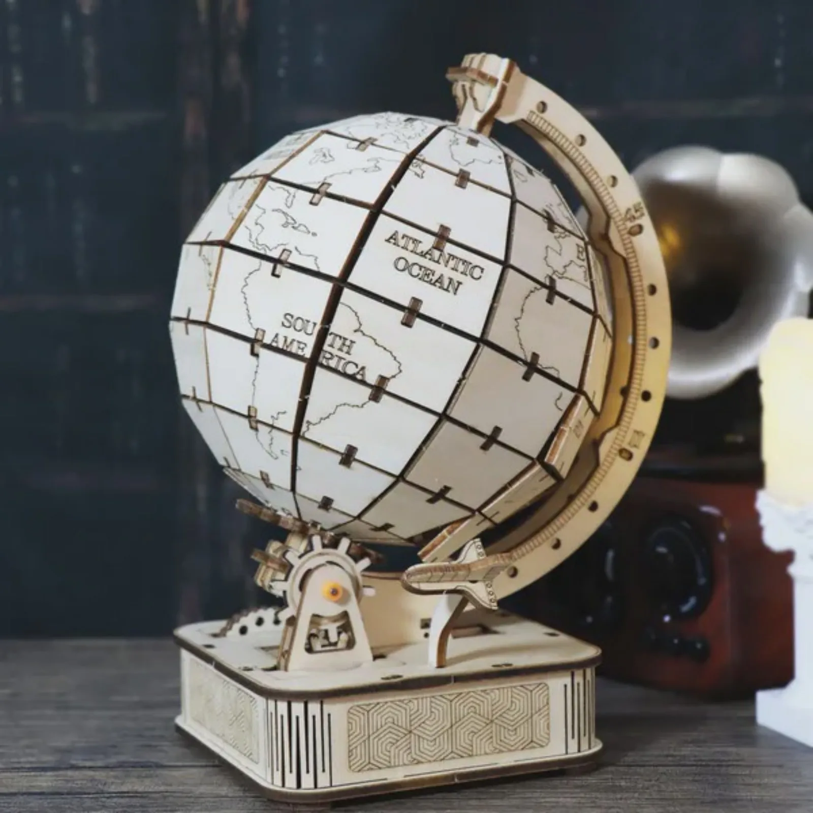3D Wooden Puzzle Globe. Model kits DIY Crafts Handmade Christmas Gifts
3D Wooden Puzzle Globe. Model kits DIY Crafts Handmade Christmas Gifts
