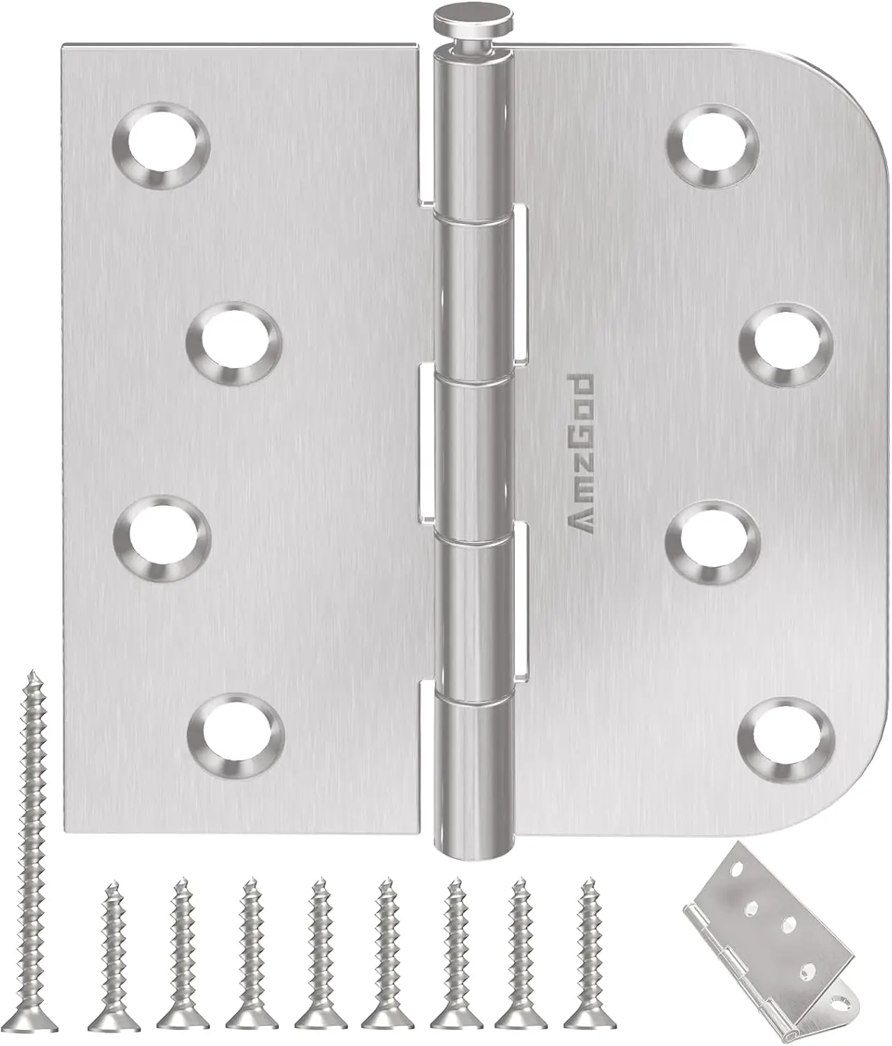 24 Pack Brushed Nickel Door Hinges, 4 Inch Heavy Duty with 5/8" Radius Square Corners, Satin Finish, Removable Pin for Interior
24 Pack Brushed Nickel Door Hinges, 4 Inch Heavy Duty with 5/8" Radius Square Corners, Satin Finish, Removable Pin for Interior