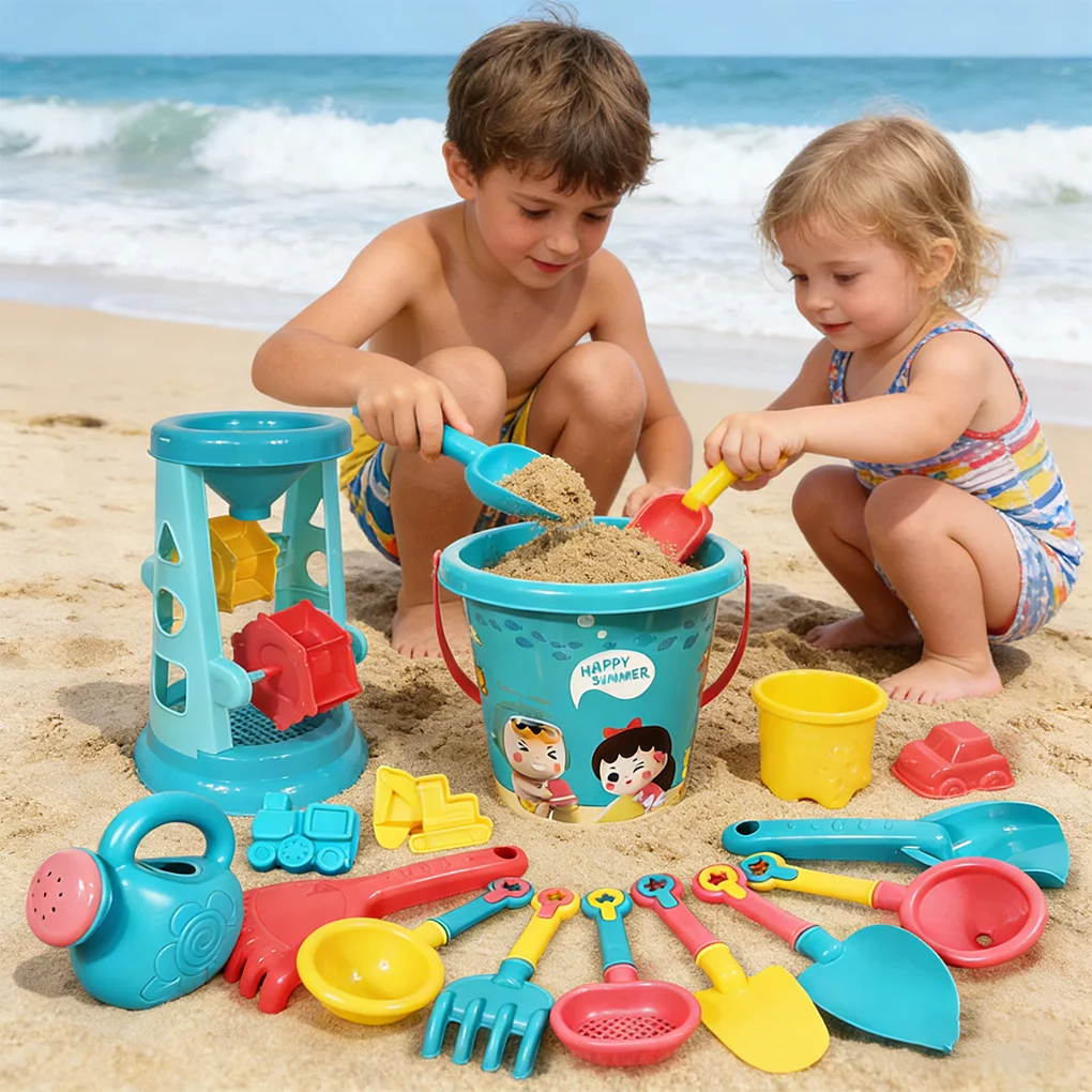 18PCS Beach Sand Toy Set Sand Play Tools For Children Plastic Summer Pool Beach Game Sand Shovel Beach Bucket Digging Tool
18PCS Beach Sand Toy Set Sand Play Tools For Children Plastic Summer Pool Beach Game Sand Shovel Beach Bucket Digging Tool