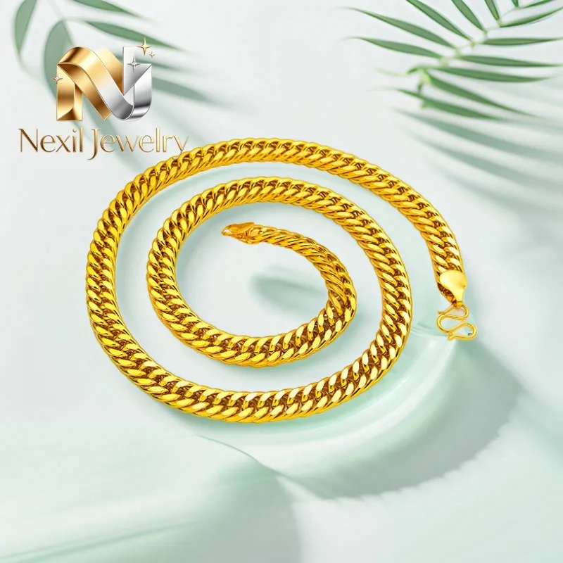 Nexil Jewelry Nexil Jewelry Unisex 24K AU999 Real Gold Chain 10MM 60CM Twisted Polished Curb Chain Men's Sideways Boss Neckla
Nexil Jewelry Nexil Jewelry Unisex 24K AU999 Real Gold Chain 10MM 60CM Twisted Polished Curb Chain Men's Sideways Boss Neckla