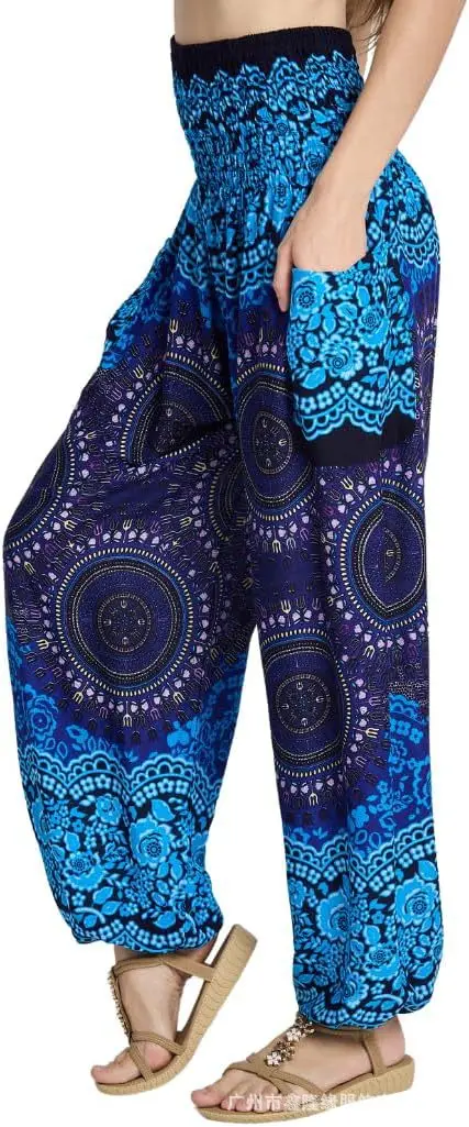 Women Boho Harem Pants Paisley Mandala Print Smocked Waist Wide Leg Yoga Pants Loose Casual Beach Lounge Palazzo Trousers Summer
Women Boho Harem Pants Paisley Mandala Print Smocked Waist Wide Leg Yoga Pants Loose Casual Beach Lounge Palazzo Trousers Summer