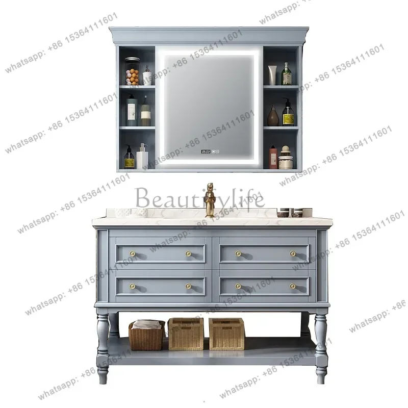 Light luxury Nordic solid wood American bathroom cabinet combination rock slab face wash basin bathroom marble
Light luxury Nordic solid wood American bathroom cabinet combination rock slab face wash basin bathroom marble