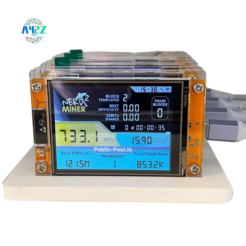 A42Z-4X 735KH/S Nmminernerdminer+4 Slots Base Upgraded Bitcoin Crypto Solo Lottery Miner 2.8 Inch Smart Display Miner
A42Z-4X 735KH/S Nmminernerdminer+4 Slots Base Upgraded Bitcoin Crypto Solo Lottery Miner 2.8 Inch Smart Display Miner