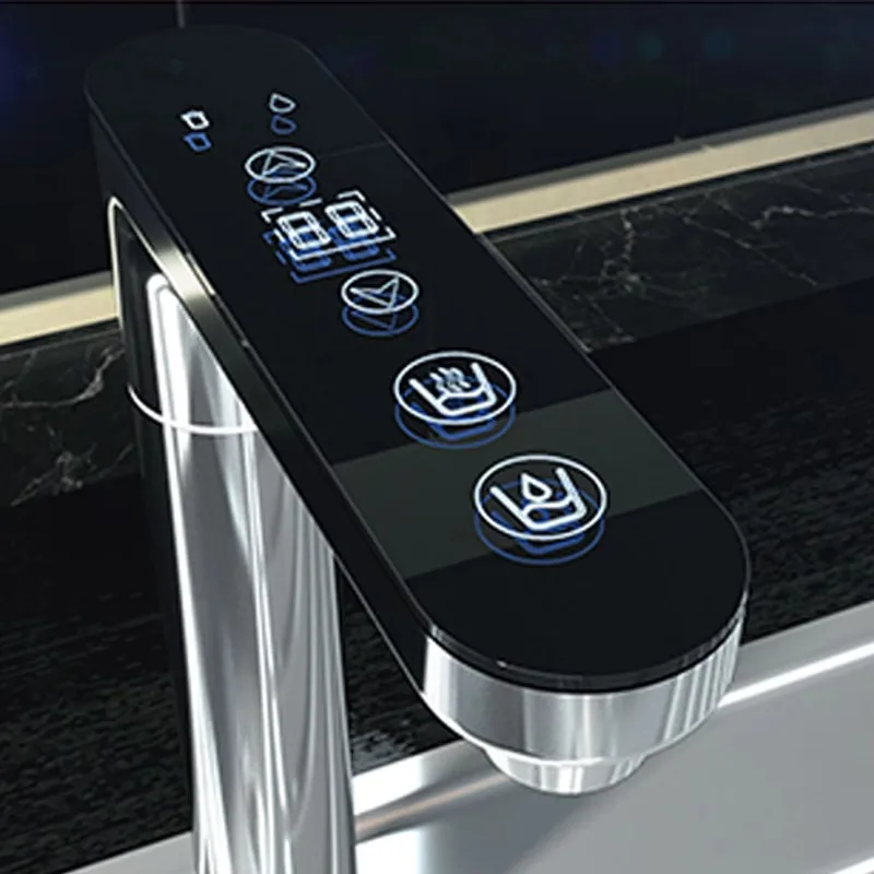 Household intelligent multi-functional electroplating digital reverse osmosis hot and cold water double faucet
Household intelligent multi-functional electroplating digital reverse osmosis hot and cold water double faucet