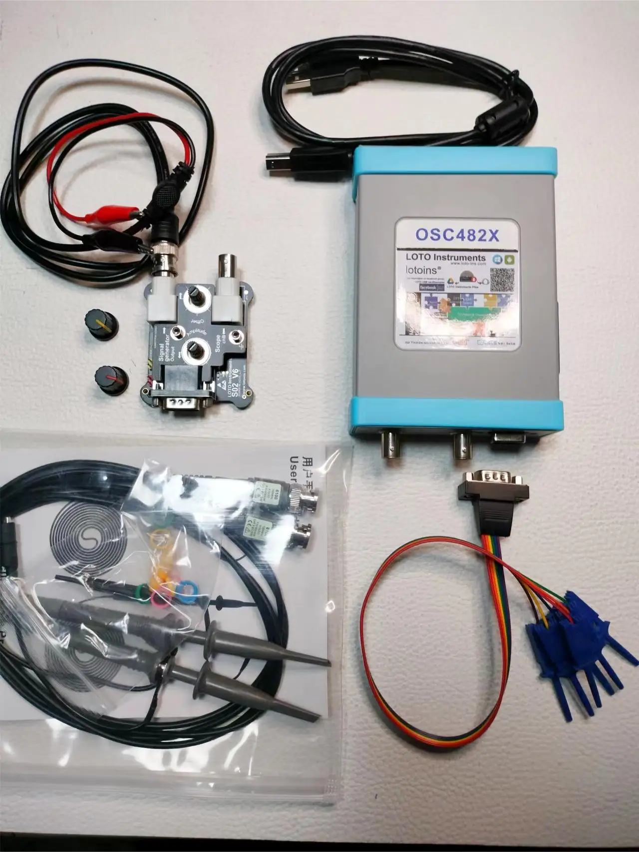LOTO OSC482X, Oscilloscope+Signal Generator+Logic Analyzer+Data Logger, 4 in 1. 20MHz Bandwidth, 50MS/s Sampling, for Engineers
LOTO OSC482X, Oscilloscope+Signal Generator+Logic Analyzer+Data Logger, 4 in 1. 20MHz Bandwidth, 50MS/s Sampling, for Engineers