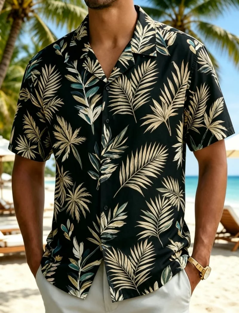 Men's tropical and vibrant art style printed shirt, for vacation, streetwear, weekend excursions, and casual dressing
Men's tropical and vibrant art style printed shirt, for vacation, streetwear, weekend excursions, and casual dressing