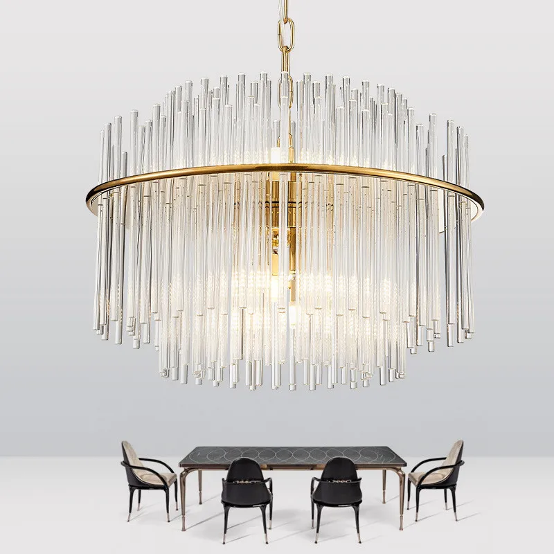 Modern Crystal Pendant lights Fixture Italian French Glass Tubes Shining Pendant Lamps American Luxurious Droplights
Modern Crystal Pendant lights Fixture Italian French Glass Tubes Shining Pendant Lamps American Luxurious Droplights