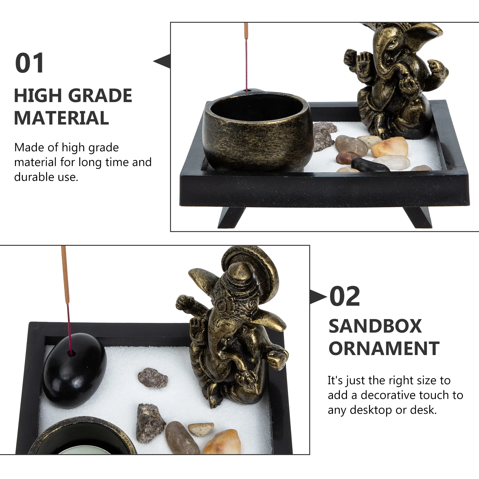Zen Sand Garden Accessories Table Ornament Mini Sandbox for Desk Candlestick Office
Zen Sand Garden Accessories Table Ornament Mini Sandbox for Desk Candlestick Office