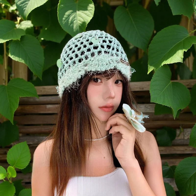 Hand-Knitted Sequins Openwork Slouchy Beanie for Women, Summer Thin Bohemian Ethnic Skull Cap, Face-Slimming Breathable Knit Hat
Hand-Knitted Sequins Openwork Slouchy Beanie for Women, Summer Thin Bohemian Ethnic Skull Cap, Face-Slimming Breathable Knit Hat