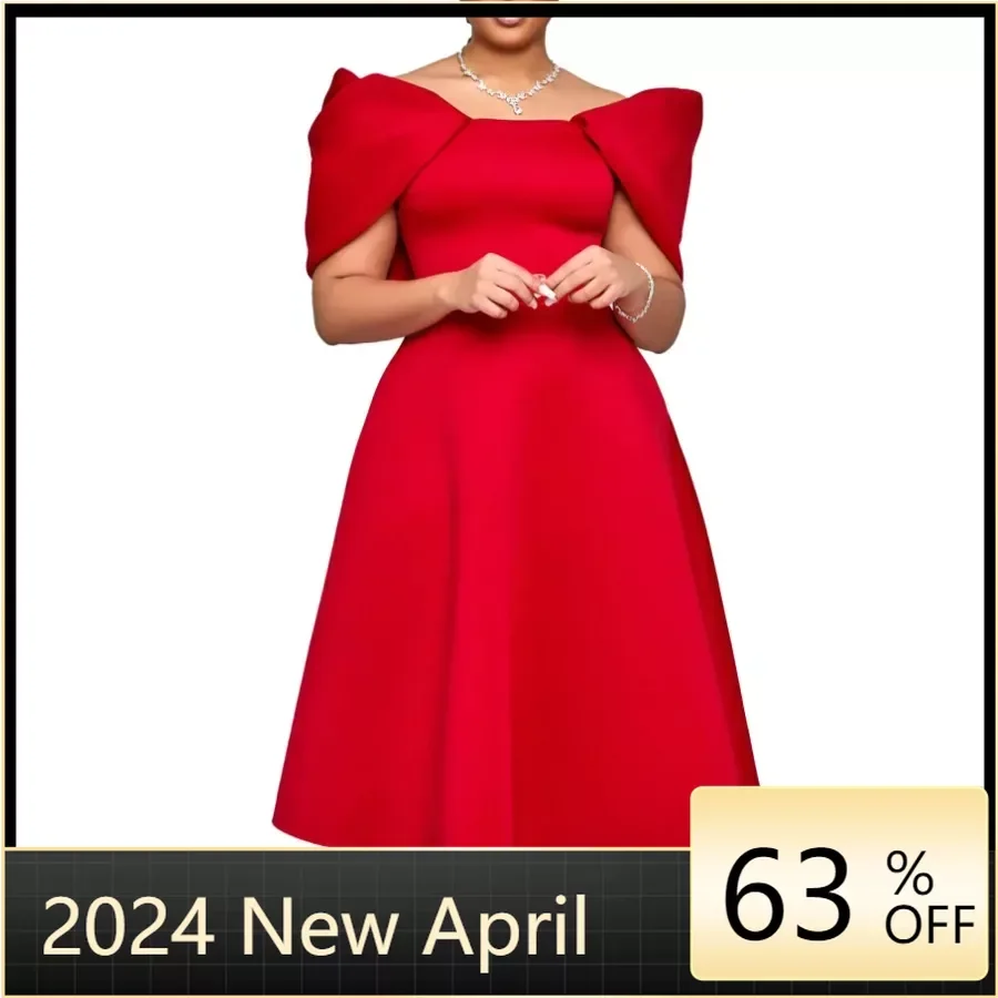 African Dresses for Women Elegant Polyester Fashion Short Sleeve Red White Pink Black Party Evening Midi Dress African Clothes
African Dresses for Women Elegant Polyester Fashion Short Sleeve Red White Pink Black Party Evening Midi Dress African Clothes