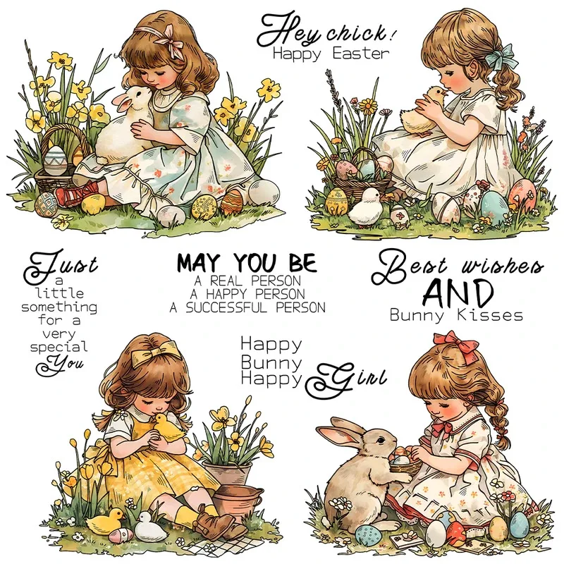Happy Easter Clear Stamp Bunny Eggs Chicken And Girls DIY Scrapbooking Supplies Silicone Stamp For Cards Albums Decor
Happy Easter Clear Stamp Bunny Eggs Chicken And Girls DIY Scrapbooking Supplies Silicone Stamp For Cards Albums Decor