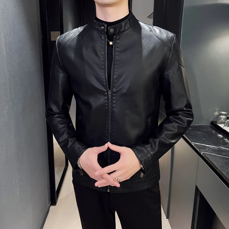 Fashion Autumn Winter Streetwear Coat Men Slim Warm Male Casual Cardigan Outerwear Solid Motorcycle Thicken Faux Leather Jackets
Fashion Autumn Winter Streetwear Coat Men Slim Warm Male Casual Cardigan Outerwear Solid Motorcycle Thicken Faux Leather Jackets