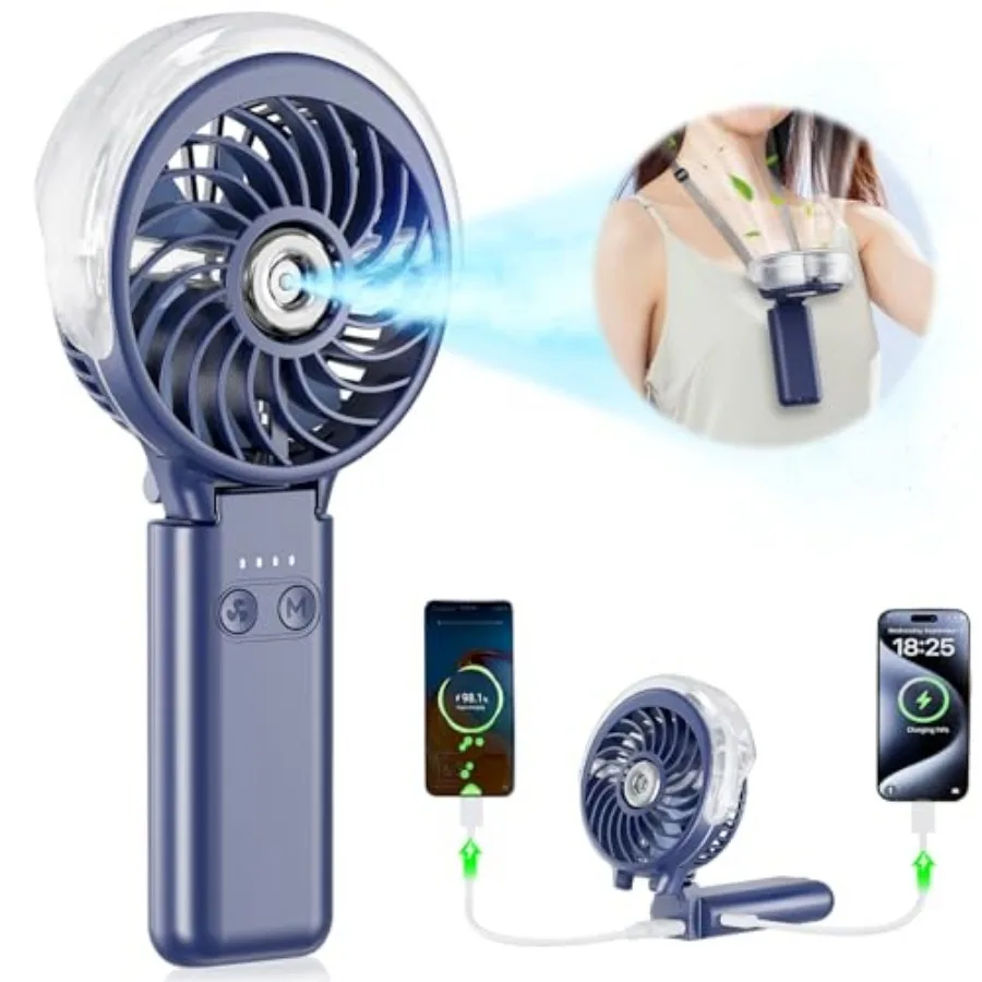 5200mAh Upgraded Handheld Misting Fan, Portable Mister Fan Rechargeable, Spray Water Mist Fans, Electric Hand Cooling Ice Fans
5200mAh Upgraded Handheld Misting Fan, Portable Mister Fan Rechargeable, Spray Water Mist Fans, Electric Hand Cooling Ice Fans