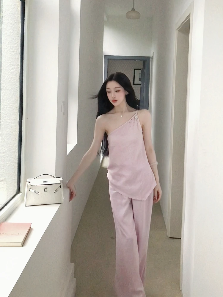 Youenbb Lav Wide Leg Pants Asymmetrical Design Commute Sle High Waist Long Straight Cut Slimming Effect for Women
Youenbb Lav Wide Leg Pants Asymmetrical Design Commute Sle High Waist Long Straight Cut Slimming Effect for Women