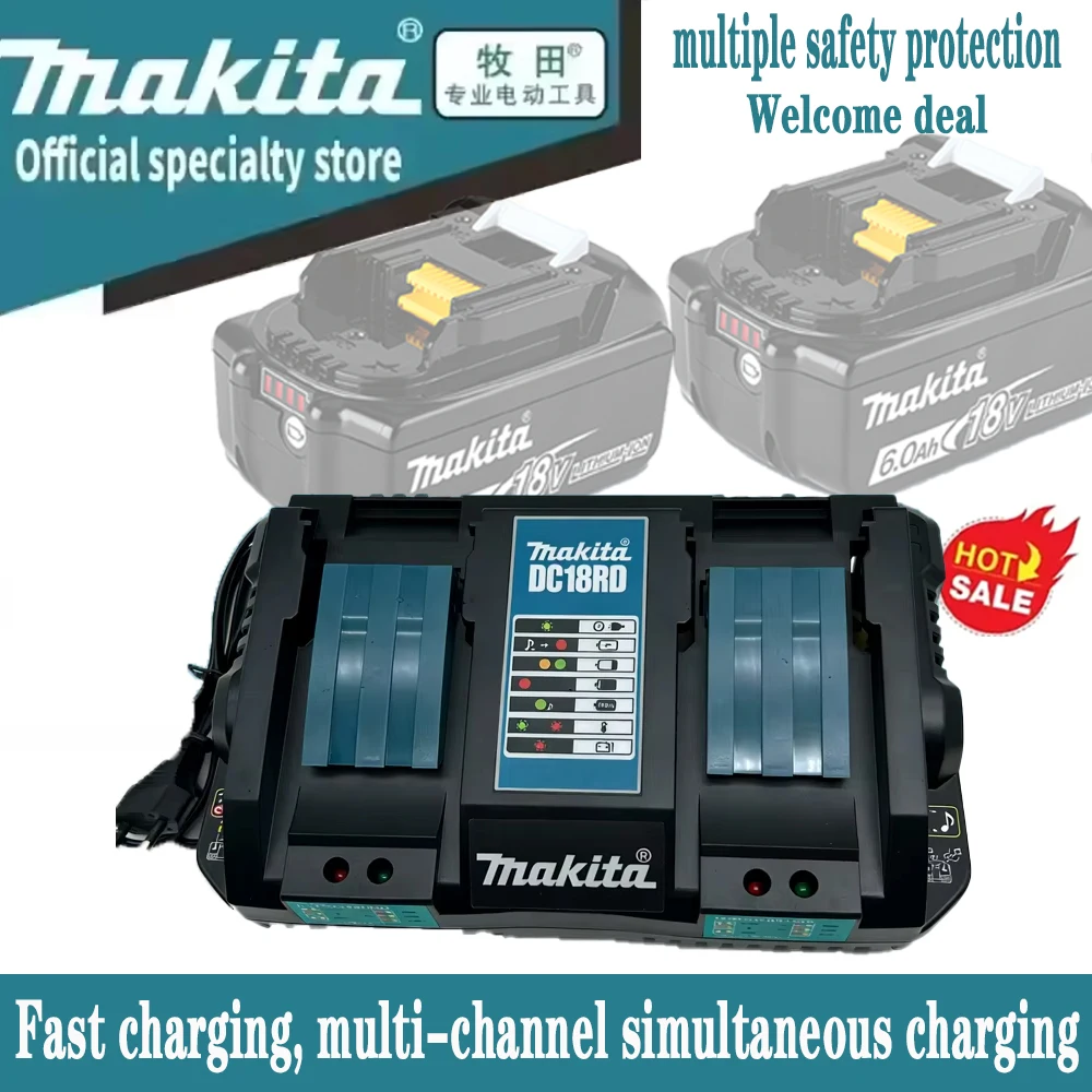4-Port Quick Battery Charger for Makita 18V (Genuine), Simultaneous Fast Charge BL1860 6.0Ah BL1850 BL1030, Workshop Essential
4-Port Quick Battery Charger for Makita 18V (Genuine), Simultaneous Fast Charge BL1860 6.0Ah BL1850 BL1030, Workshop Essential
