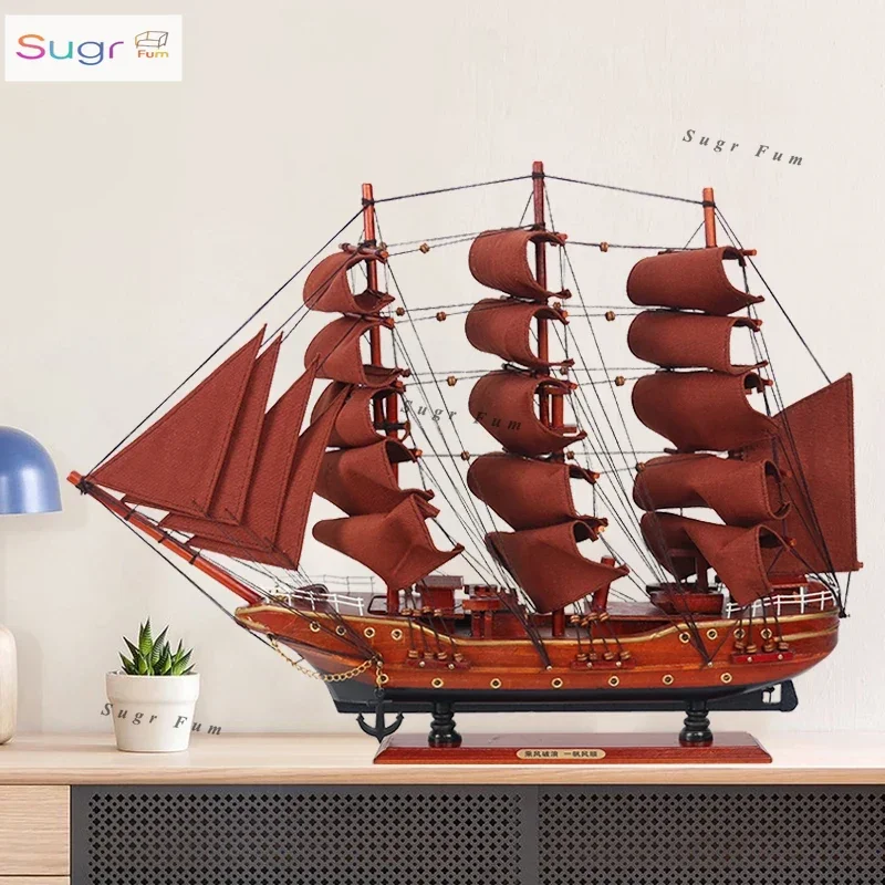 Mediterranean style Chinese sailboat model ornament solid wood boat smooth sailing handicraft decoration boat new home gift
Mediterranean style Chinese sailboat model ornament solid wood boat smooth sailing handicraft decoration boat new home gift