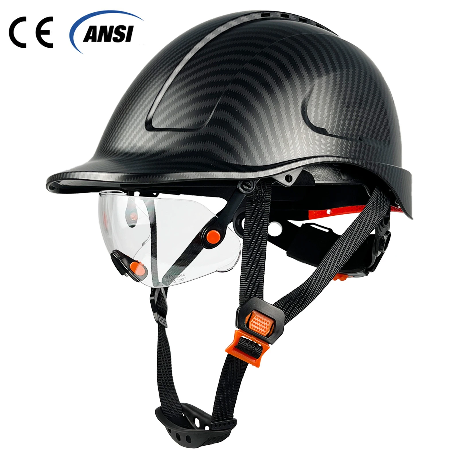 CE Carbon Fiber Safety Helmet With Visor ABS Industrial Head Protection Construction Hard Hat ANSI Work Cap For Men
CE Carbon Fiber Safety Helmet With Visor ABS Industrial Head Protection Construction Hard Hat ANSI Work Cap For Men