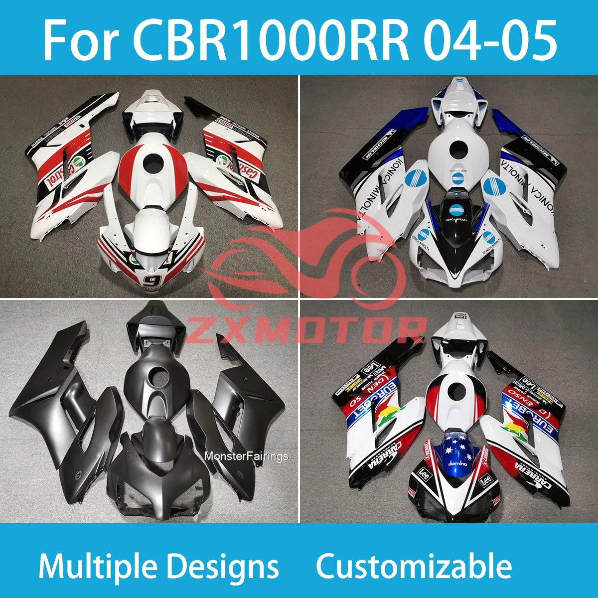 Обтекатели Perfect Fit CBR 1000RR 2004 2005, полный комплект пластиковых чехлов для кузова, комплект обтекателей для Honda CBR 1000 RR 04 05
Обтекатели Perfect Fit CBR 1000RR 2004 2005, полный комплект пластиковых чехлов для кузова, комплект обтекателей для Honda CBR 1000 RR 04 05