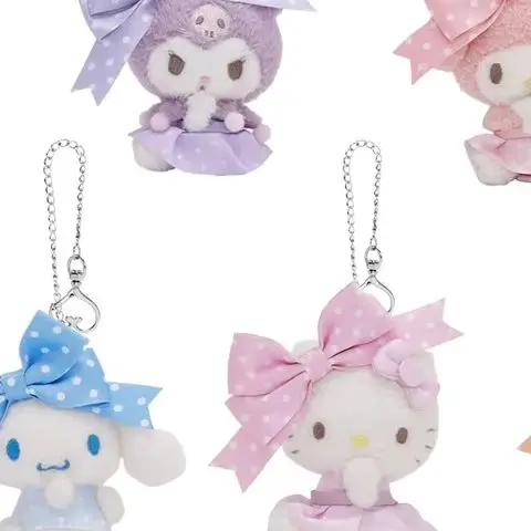 1PCS Polka Dot Bow Sanrio Plush Toy Keychain Kuromi Cinnamoroll Soft Stuffed Doll Pendant Backpack Bag Decor
1PCS Polka Dot Bow Sanrio Plush Toy Keychain Kuromi Cinnamoroll Soft Stuffed Doll Pendant Backpack Bag Decor