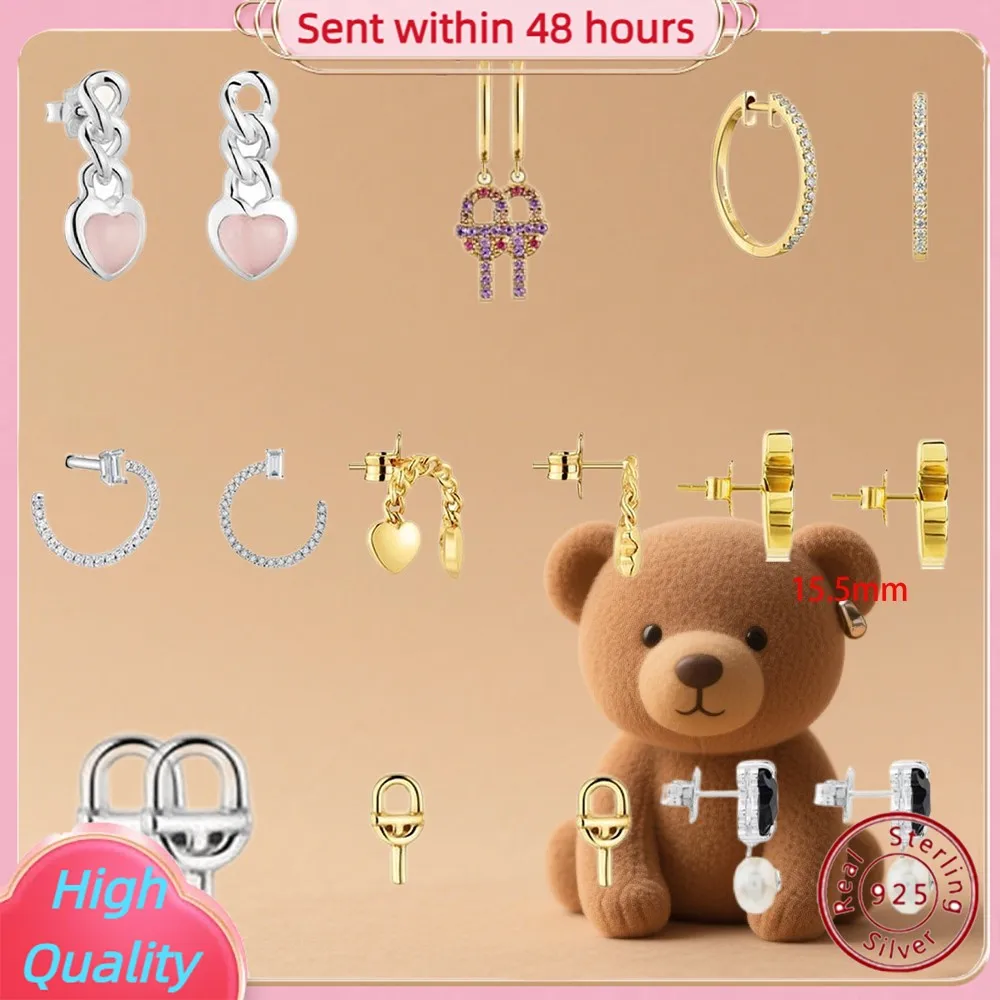 2025 Spanish Royal Jewelry Elegant Heart Earrings S925 Sterling Silver Zircon Exquisite Gift Hypoallergenic High-Quality
2025 Spanish Royal Jewelry Elegant Heart Earrings S925 Sterling Silver Zircon Exquisite Gift Hypoallergenic High-Quality