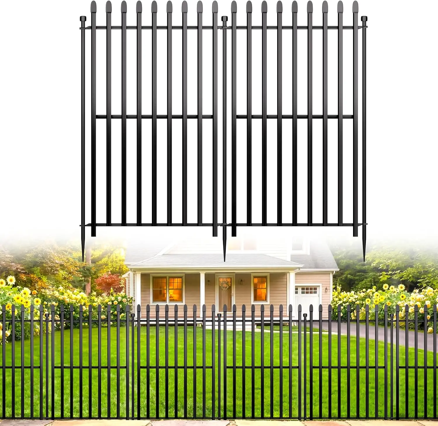 40in x 22ft No-Dig Metal Garden Fence, Rustproof Dog Barrier for Yard & Patio, Flexible Border
40in x 22ft No-Dig Metal Garden Fence, Rustproof Dog Barrier for Yard & Patio, Flexible Border
