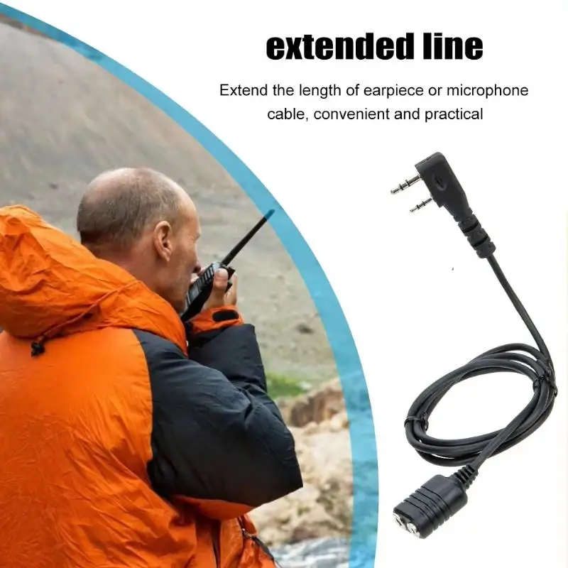 1m Walkie Talkie Extension Core 2-Pin K Type Microphone Headset Mic Cable Ham Radio Accessory For UV-5R 888S
1m Walkie Talkie Extension Core 2-Pin K Type Microphone Headset Mic Cable Ham Radio Accessory For UV-5R 888S